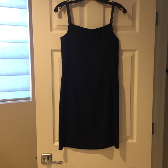 NWT DKNY black LBD with brown leather? straps - Picture 4 of 6